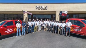 Hill Country Pools team infront of the office