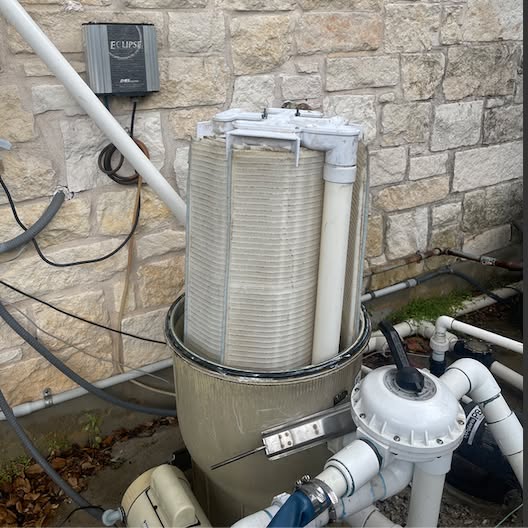 Equipment we service including pool pumps, heaters, filters, and automation systems.
